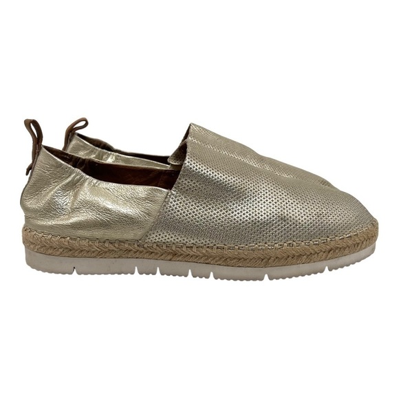 gentle souls Shoes - Gentle Souls Lara A-Line Sport Leather Gold Slip On Comfort Espadrilles Womens 9